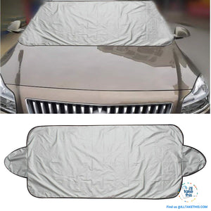 Windshield Cover Protector Help Prevent Snow/Ice & Sun Shade, Frost from Freezing Car’s Windscreen - I'LL TAKE THIS