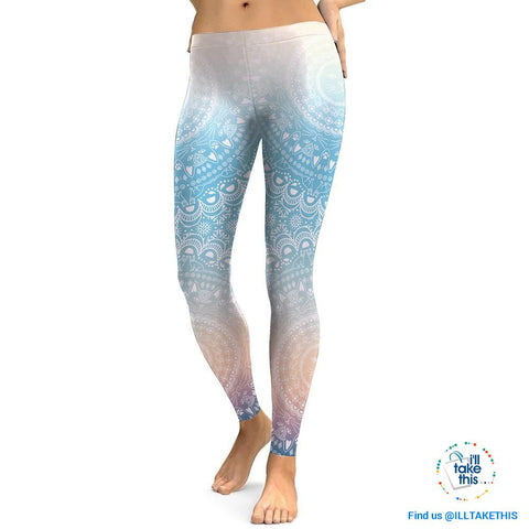 Image of Women's Leggings Fresh Lotus Digital Print Autumn Collections - Yoga, Pilates or Fitness Workout - I'LL TAKE THIS