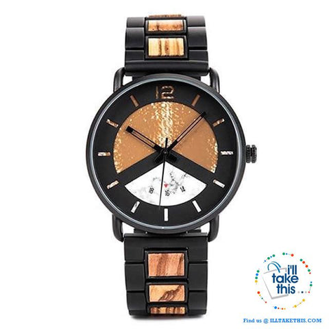 Image of Wood Metal Men's and Women's Luxury style Watches, the Ultimate Timepieces with date display - I'LL TAKE THIS