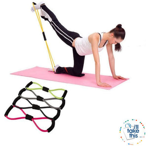 Yoga Resistance Bands 7 Colors, Latex rubber Ideal Resistance/Fitness and Stretch equipment - I'LL TAKE THIS
