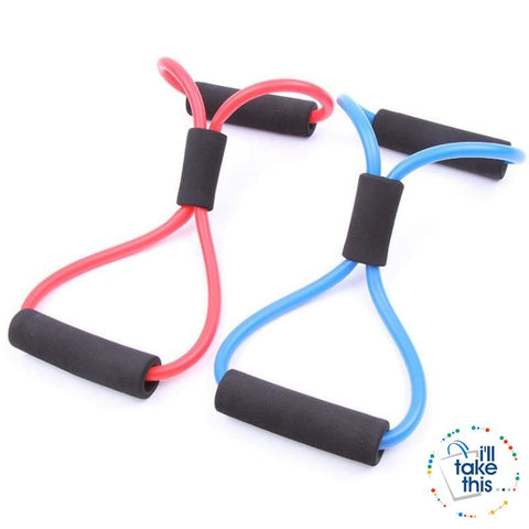 Image of Yoga Resistance Bands 7 Colors, Latex rubber Ideal Resistance/Fitness and Stretch equipment - I'LL TAKE THIS